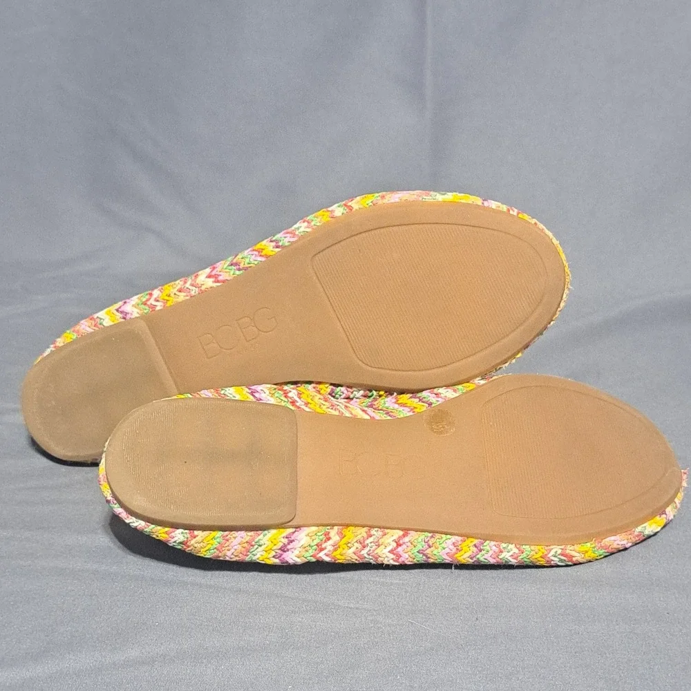 BCBG Paris PL-MAGIE Multi-Color Woven Chevron‎ Slip On Ballet Flats /US 5.5 B